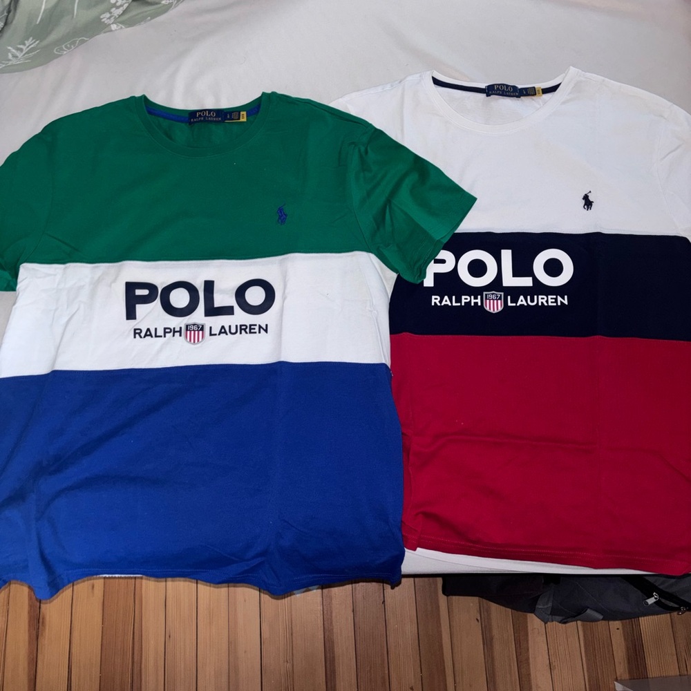 Polo Ralph Lauren 1967 Colorblock Shield T-Shirt Lot of 2